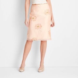 Future Collective Light Pink Midi Pencil Skirt Sz 12